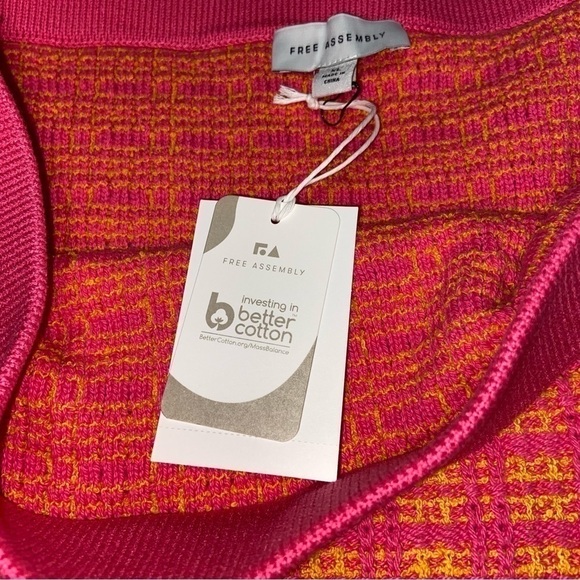NWT Free Assembly Women's Tweed Mini Sweater Skirt Hot Pink Size XL - Picture 4 of 8